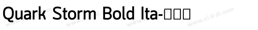 Quark Storm Bold Ita字体转换